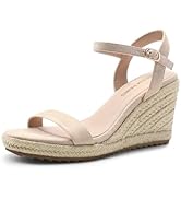 DREAM PAIRS Women's Wedge Sandals Open Toe Espadrilles Sandals Comfortable Dressy Ankle Strap Pla...