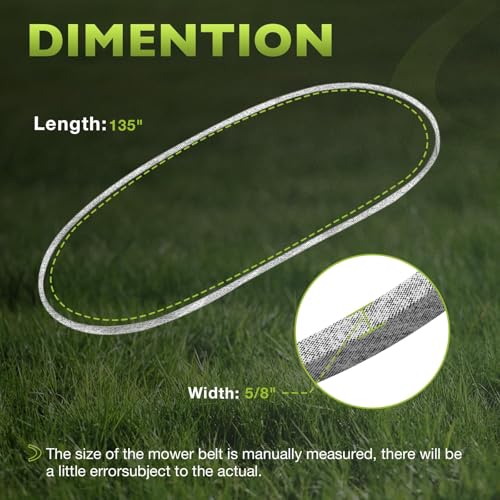 135" x 5/8" Lawn Mower Drive V Belt Replaces 0414023