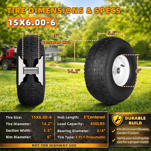 15x6-6 Front Tire Assembly Replacement