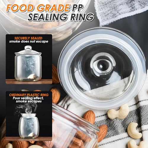 Airtight Glass Jars with Lids for Kitchen Counter Pantry Well Organizatio