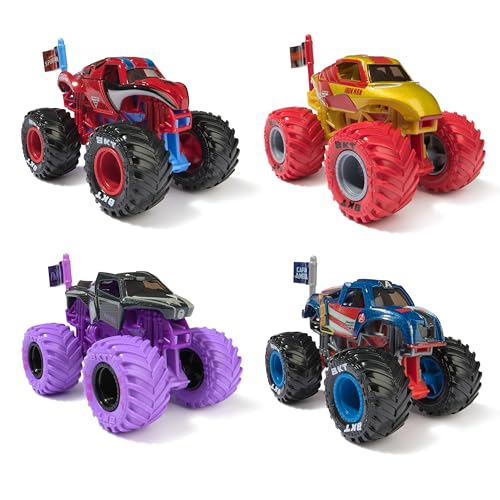 Marvel 4-Pack of 1:64 Scale Die-Cast Monster Trucks
