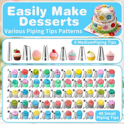 Cupcake Decorating Piping Kit for Beginners