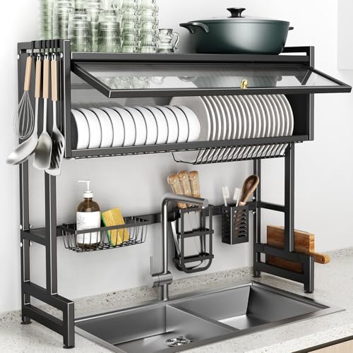Keep Kitchen Sink Shlef Organized Space-Saving Dish Drying Rack
