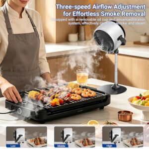 Rechargeable Desktop Range Hood with 3 Speed Exhaust Fan