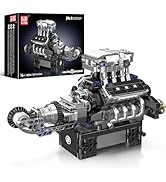 Mould King 10204 V8 Engine Building Blocks Sets, V8 Engine Model kit That Run, Build Your Own STE...