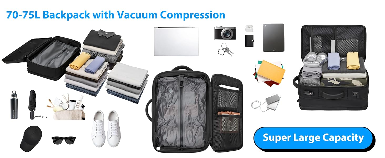 vacuum backpack travel key features