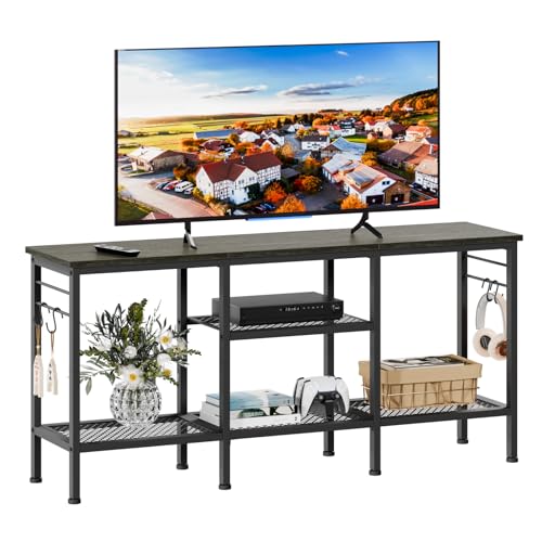 Entertainment Center with Open Storage Shelves