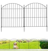Decorative Garden Fence 31in (H) x10ft (L), 10 Pack No Dig Fence Animal Barrier for Dog, Arched F...