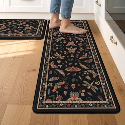 Cushioned Kitchen Mats for Floor 2 Piece