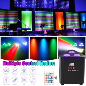RGBW 4 in 1 Rechargeable LED Par Lights Uplighting