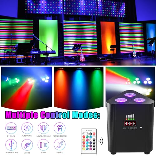 RGBW 4 in 1 Rechargeable LED Par Lights Uplighting