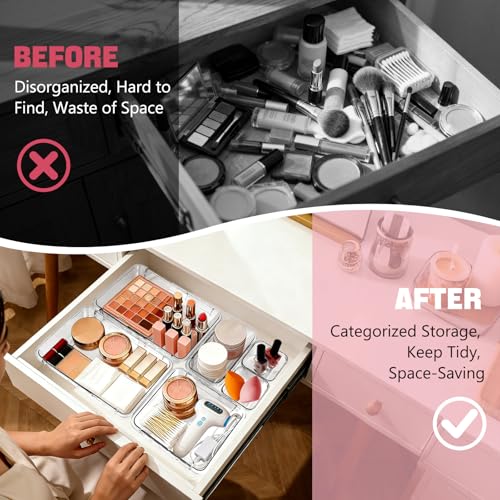 BPA-Free Non-Slip Stackable Organizers for Makeup