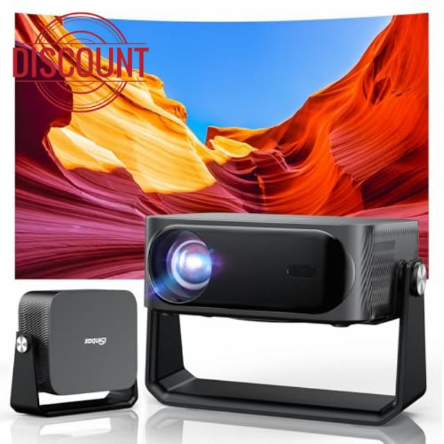 [2000 ANSI/Auto Focus & Keystone/Built-in APP] 4K Outdoor Projector with Wifi and Bluetooth