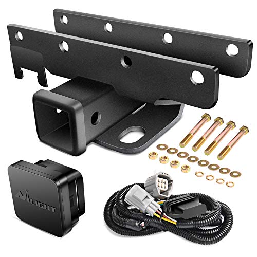 Nilight - JK-61A 2" inch Rear Bumper Tow Trailer Hitch Receiver Kit