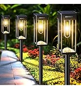 COXSENI Solar Pathway Lights Outdoor 6 Pack, Bright Solar Path Lights Outside Waterproof, Walkway...