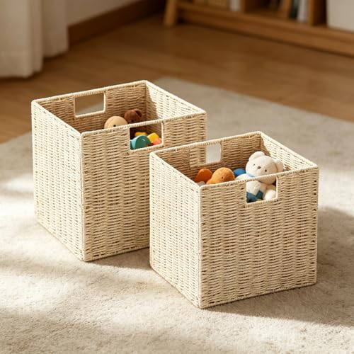 9 inch Wicker Baskets for Pantry Bedroom Decor