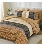 Dinjoy Floral Comforter Set Queen, 7 Piece Pink Bedding with Sheet Elegant Bed in a Bag with Bota...