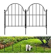 Blingluck Decorative Garden Fence, 10 Panels 40 in(H) X 23.6 ft(L) Rustproof Metal Wire No Dig Do...