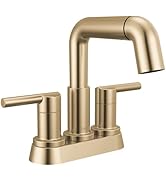Delta Faucet Nicoli Pull-Down Single Hole Bathroom Faucet, Chrome Bathroom Sink Faucet, Bathroom ...