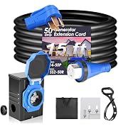 Seeutek 30 Amp Generator Extension Cord 50 Feet Generator Cable 4 Prong 125V/250V 7500W Generator...