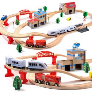 Electric Toddler Wooden Train Set Toy