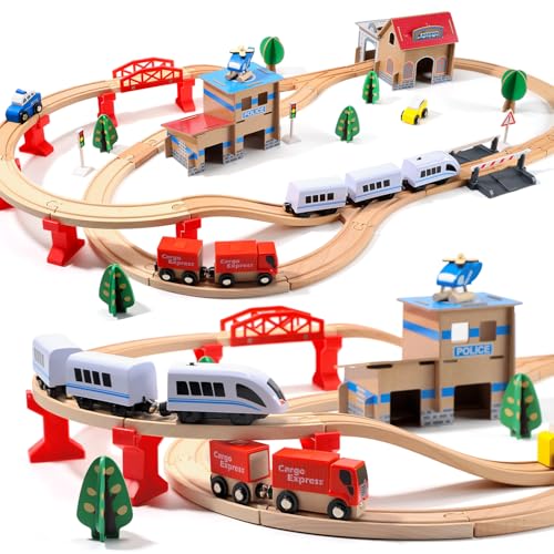 Electric Toddler Wooden Train Set Toy