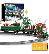 Mould King 12012 Christmas Train Building Block Kits, Electric LED Light,Train Track Vehicle Mode...