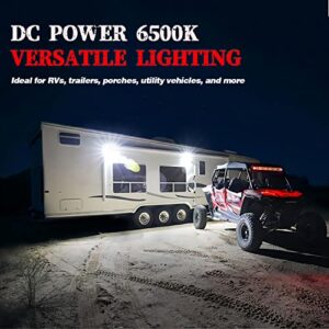 12V RV Porch Light Aluminum Low Current Led Scene Lighting Compatible with RV Outdoor Camper Trailers Truck Porches Towing 5th Wheels Utility Vehicles