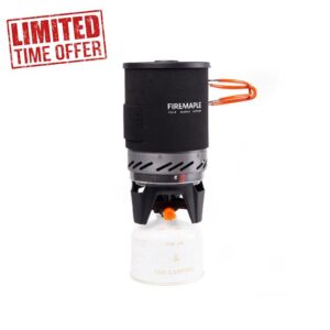 Fire-Maple "Fixed Star 1" Backpacking and Camping Stove System | Outdoor Propane Cooking Gear | Portable Pot/Jet Burner Set | Ideal for Hiking