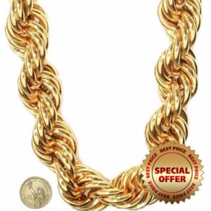 RUNDMC 24K Gold Dookie Rope Chain Big Rope Chain 80s Hiphop 16mm 20mm 30mm