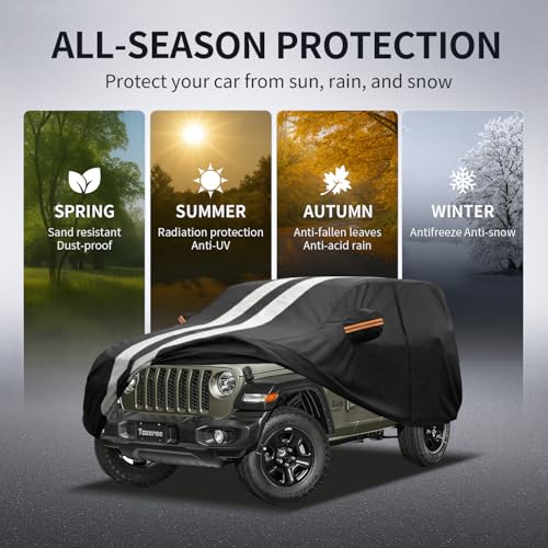 Heavy Duty Car Covers for Rain Sun UV Protection.