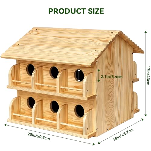 Large Solid Wood Purple Martin House
