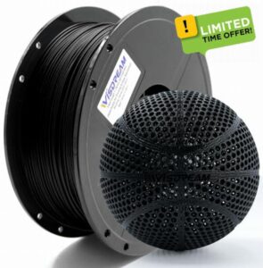 FlexiTough Flexible Filament Specifically for Printing Real-Game Bouncy Airless Basketball