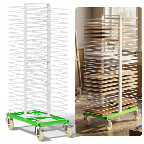 Total Load Capacity 800 lbs Paint Drying Rack with 4 Casters Wheels