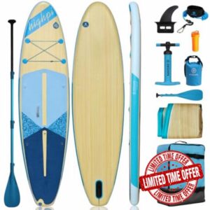 Inflatable Stand Up Paddle Board for Youth and Adults – Wide Sup with Premium Accessories