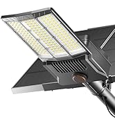 Adewalk 6000W Solar Lights Outdoor - 7000K Daylight, Large Lamp Beads, Optical Convex Lens, Solar...