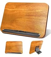 NAMON Book Stand for Reading Made of Wooden and Sturdy Metal Build, Height Adjustable Floor Holde...