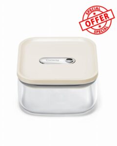 Caraway 1qt Glass Airtight Food Storage Container with Lid – Non-Toxic