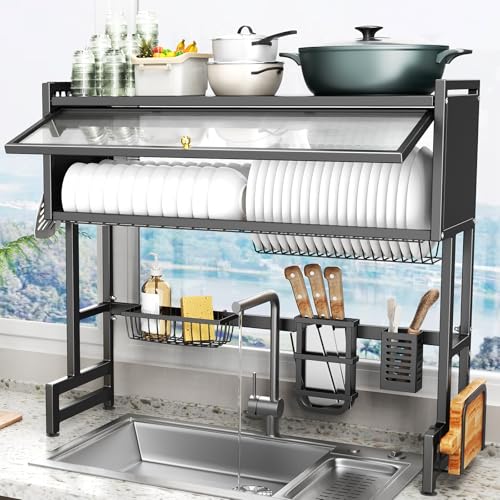 Large Stainless Steel Sink Drying Rack for Dishes