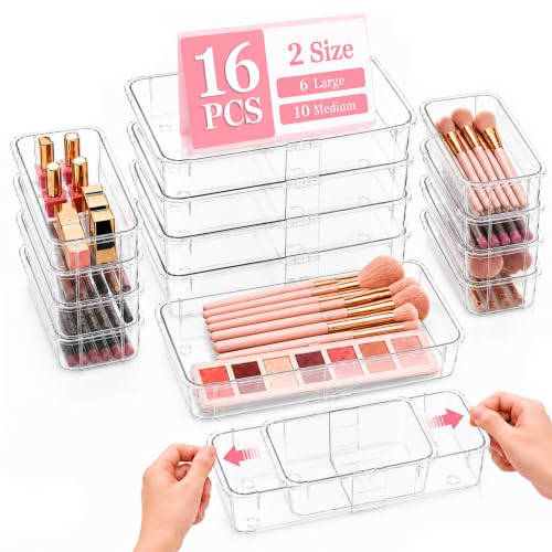 Expandable Acrylic Vanity Storage Bins