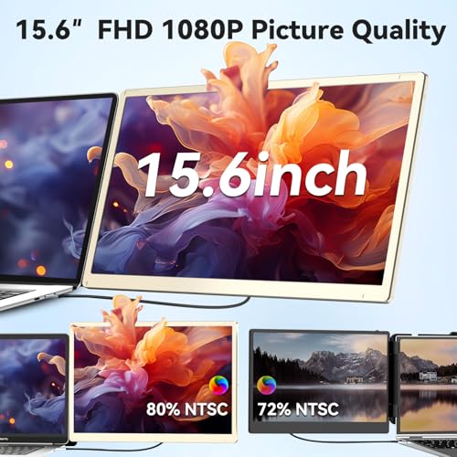FHD 1080P Ultra-Slim Travel Monitor with Speakers