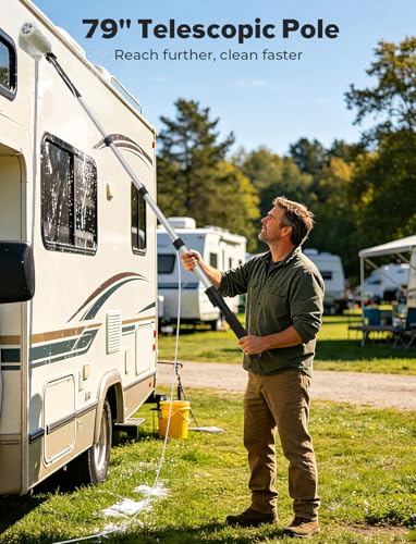 Car Cleaning Brush for Cleaning RV with Water-Fed Pole