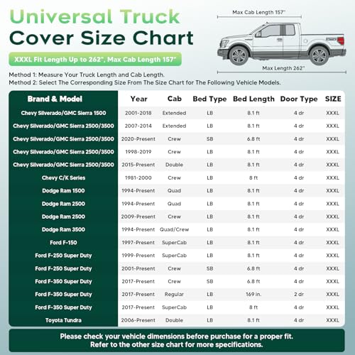 Outdoor Sun Uv Rain Pickup Cover
