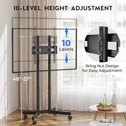 Heavy Duty TV Stand Supports Up to 110lbs