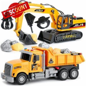 VGY 2 Pack Large Construction Engineering Truck Toys