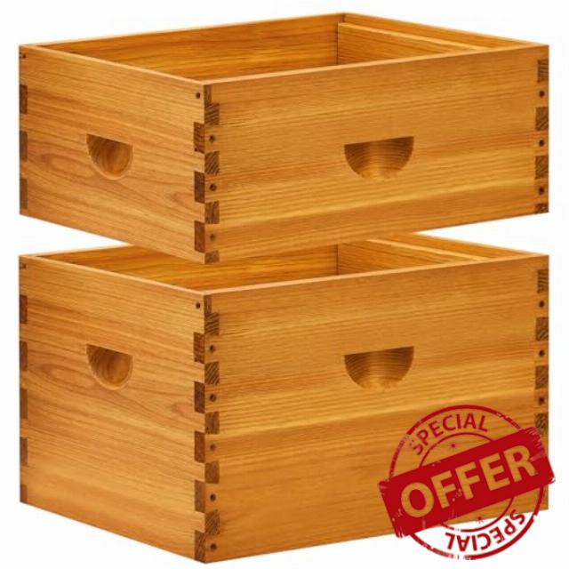 10-Frame Langstroth Bee Hive Deep and Medium Box Kit