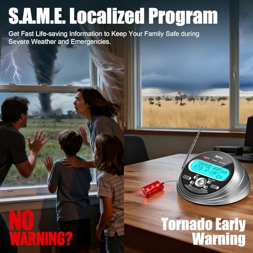 Weather Alert Radio with 80+ Emergency Alerts