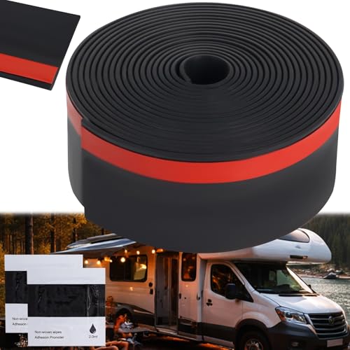 Weather Stripping Wiper Seals with Adhesive Tape 15 Ft Truck Black Rubber Stripping for Keeping Out Noise and Weather