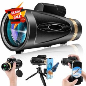 Monocular Telescope 80x100 HD Monoculars for Adults with Tripod & Phone Adapter