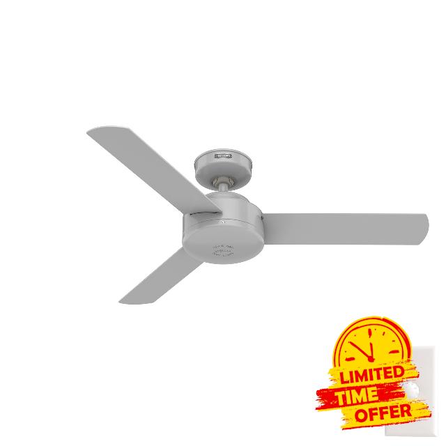 Hunter 44 inch Indoor Ceiling Fan No Light - Modern Ceiling Fan without Light